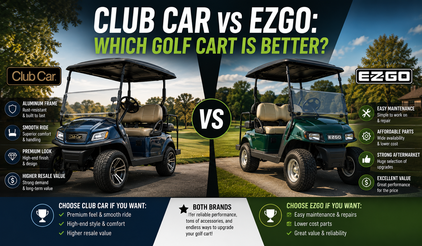 Club Car vs EZGO: Which Golf Cart Is Better?