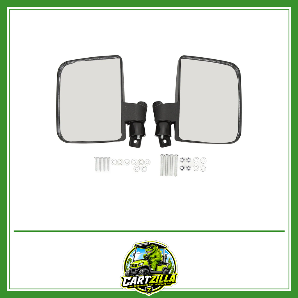 2 Pack Golf Cart Mirrors Club Car Side View Mirror Convex Golf Cart Rearview Mirror Easy Installation for Yamaha Club Car EZGO-Golf Cart Mirrors-Cartzilla LLC