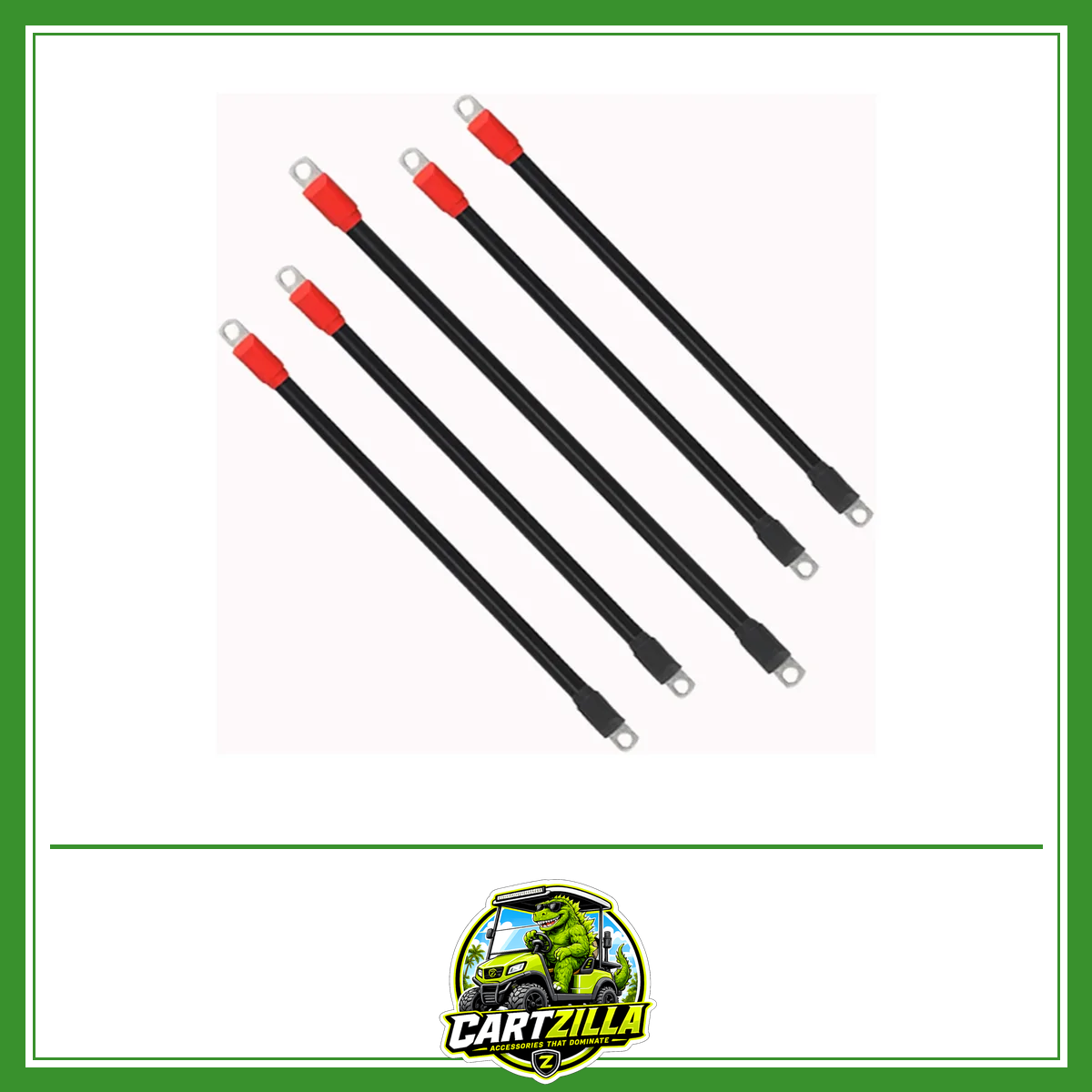 5PCS Golf Cart Battery Cables For EZGO TXT 36V And 48V 1994-UP ,Flexible Golf Cart Battery Cables Set-Cartzilla LLC