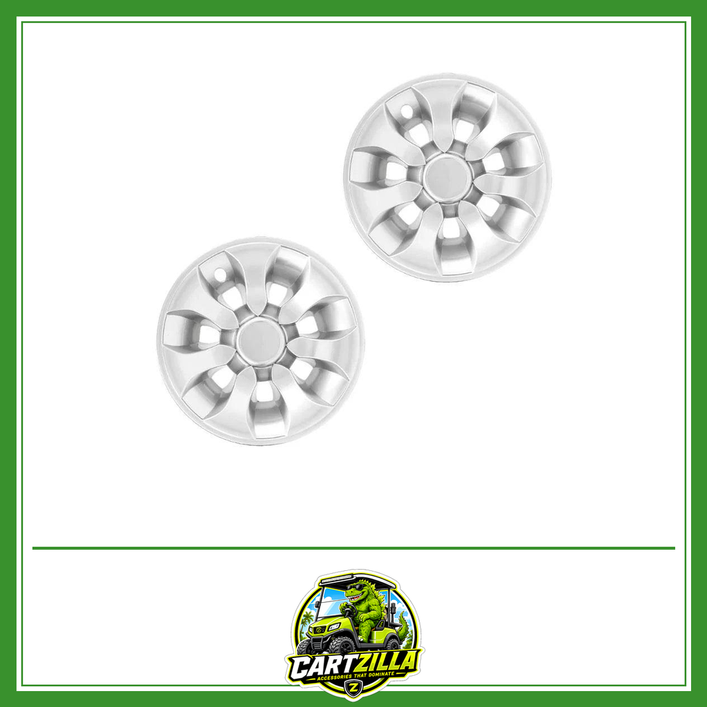 7.87" Lightweight ABS Golf Cart Hub Caps – Universal Wheel Covers (Set of 2)-Cartzilla LLC