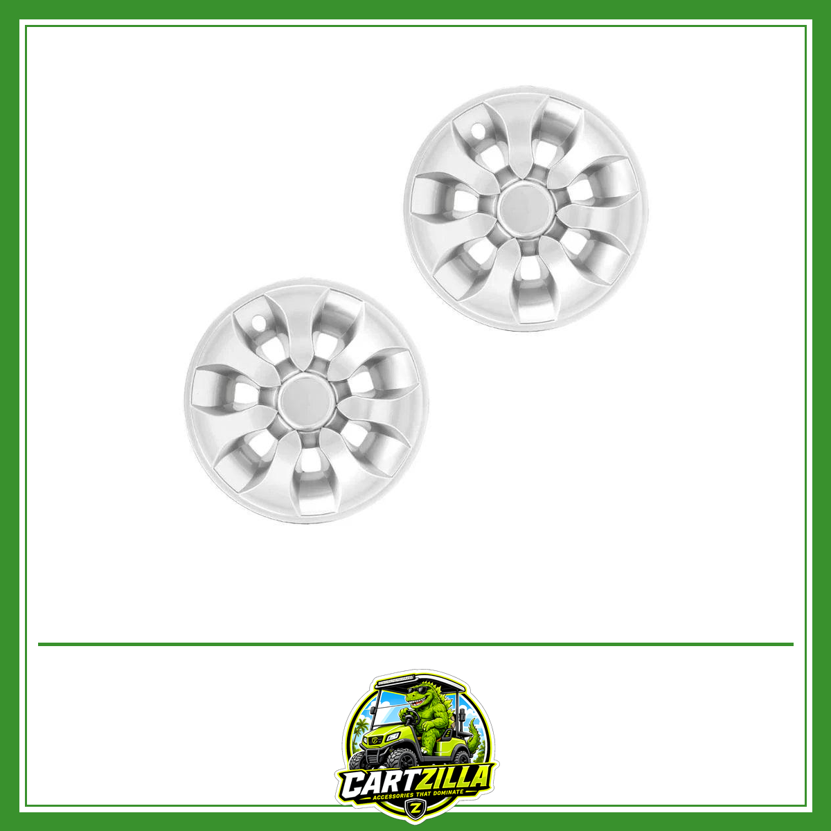 7.87" Lightweight ABS Golf Cart Hub Caps – Universal Wheel Covers (Set of 2)-Cartzilla LLC