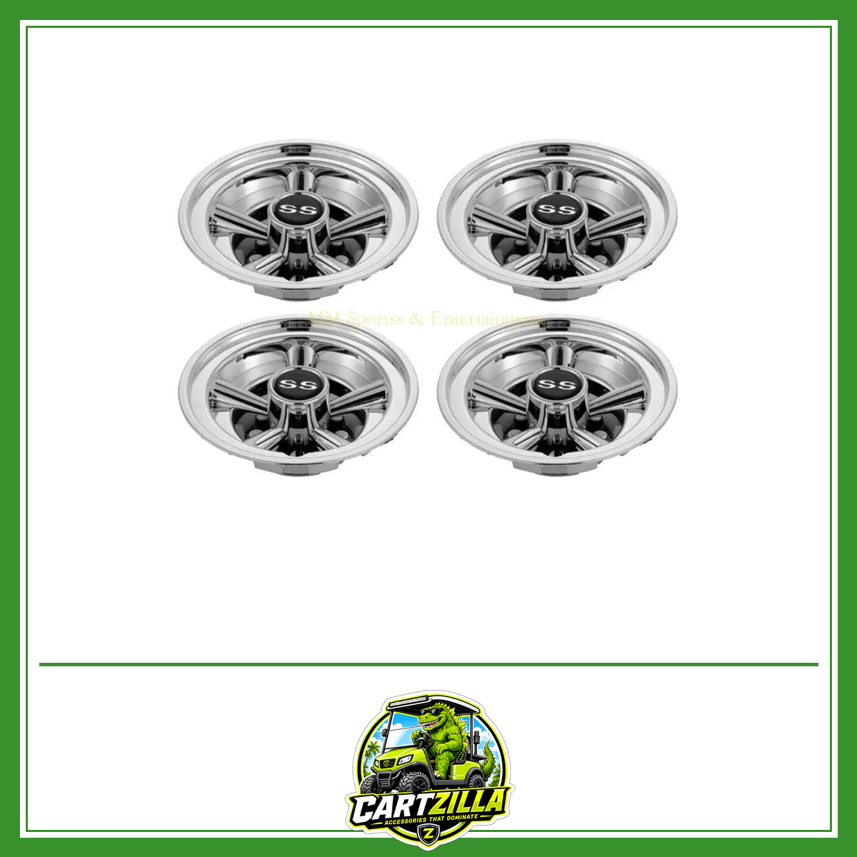 8" Golf Cart Hub Caps – Lightweight ABS Universal Wheel Covers (Set of 4)-Cartzilla LLC