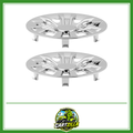8.72" Chrome Golf Cart Wheel Hub Caps – Universal Rim Replacement Covers (Set of 2)-Cartzilla LLC
