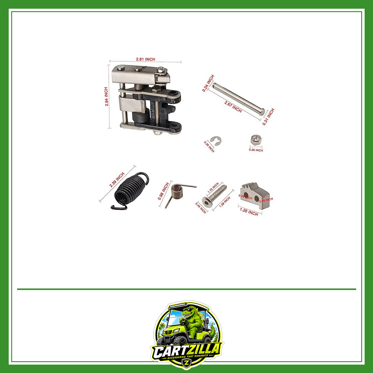 Club Car Precedent Golf Cart Brake Pawl Lock Assembly 1033205-01,1025874-01-ABWY-Brake Pawl Assembly-Cartzilla LLC