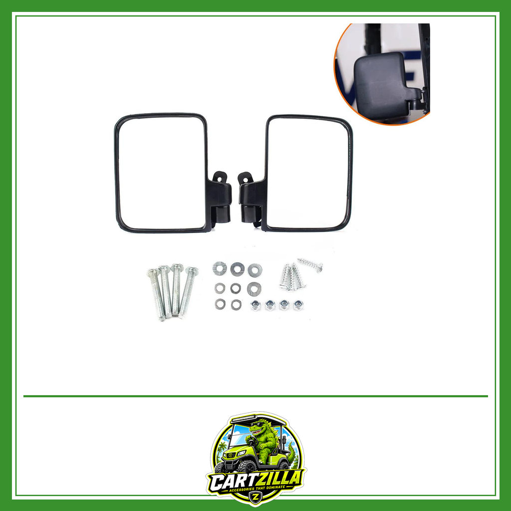 For Golf Cart Side Mirrors, Rear View Mirror for Club Car EZGO Yamaha & others-Cartzilla LLC