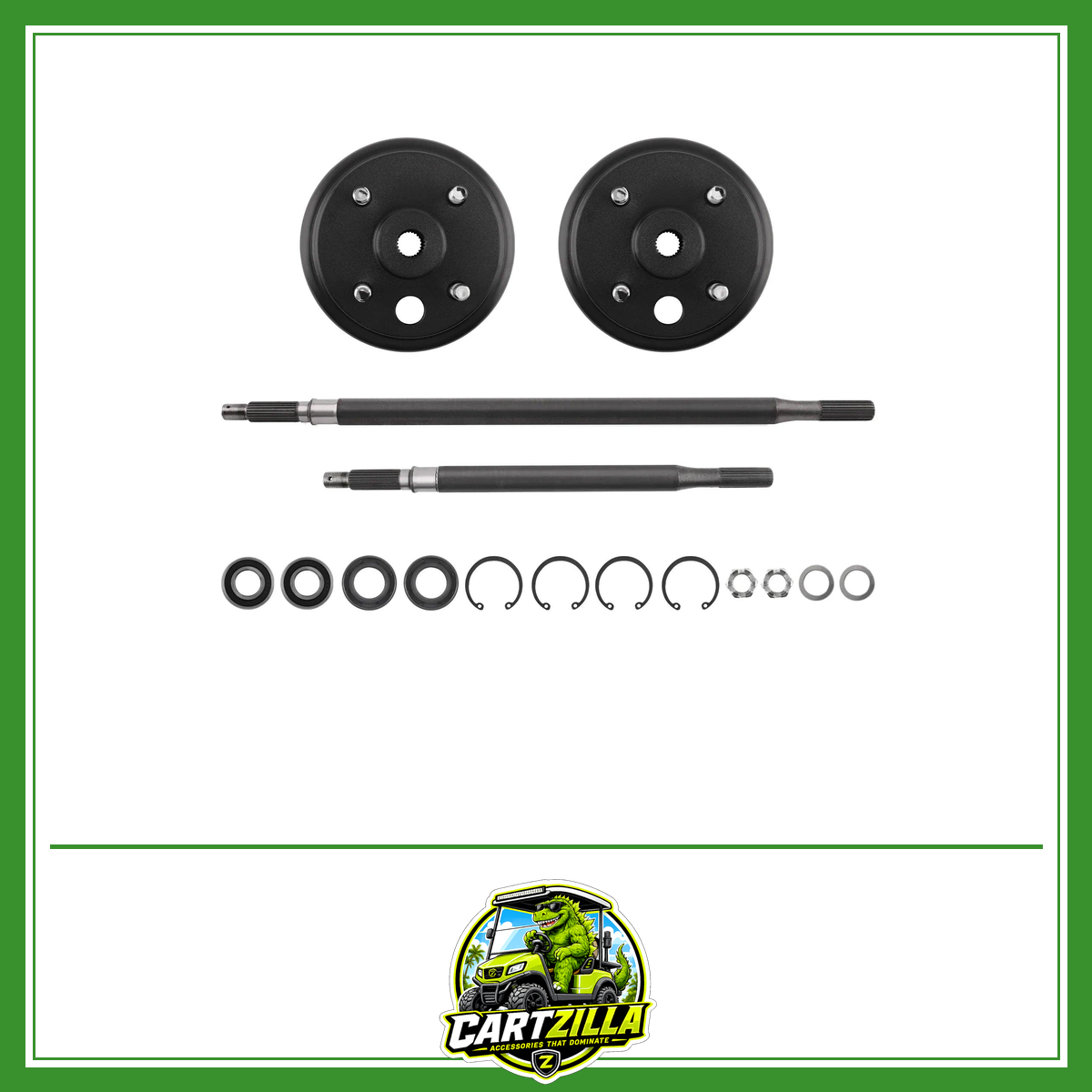 Golf Cart Rear Axle and Brake Hub Drum Assembly Kit Replacement for EZGO 1982-up 20377G11, 20377G12, 101807001-Brake Hub Assembly-Cartzilla LLC