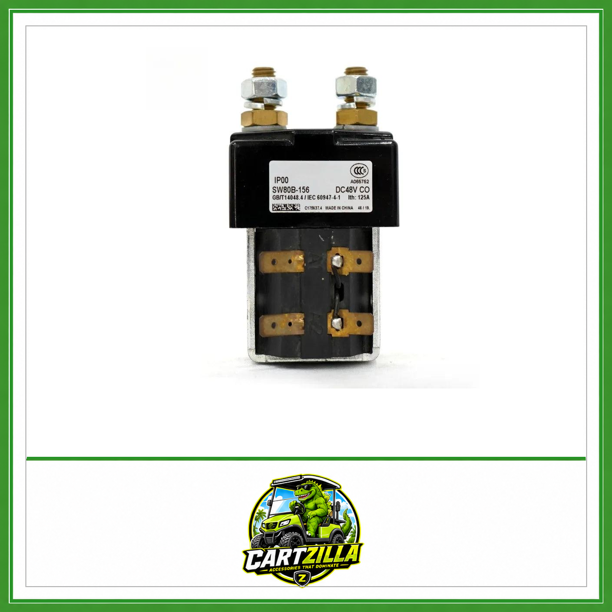 Heavy Duty Solenoid Contactor | Club Car Precedent/DS/Tempo/Carryall | 48V-Cartzilla Golf Cart Parts &amp; Accessories
