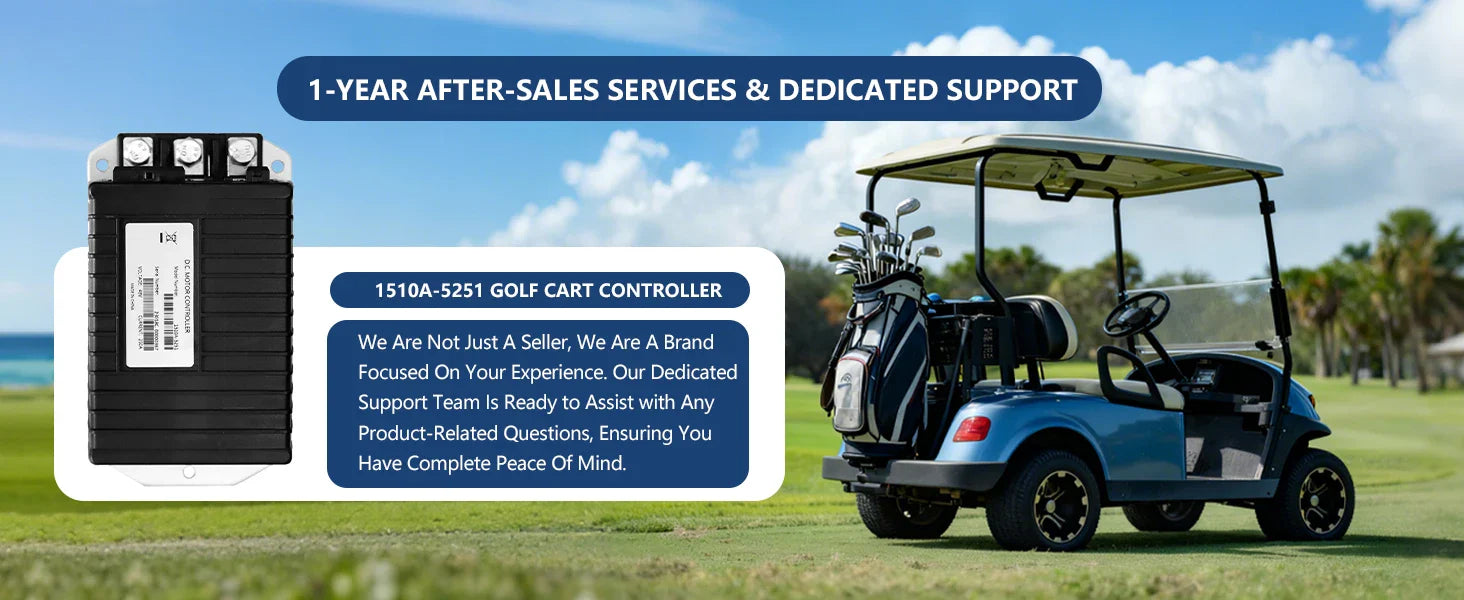 48V 250A Golf Cart Motor Controller for Club Car Precedent DS Carryall & XRT – Replaces Curtis 1510A-5251 - 1510A-5251