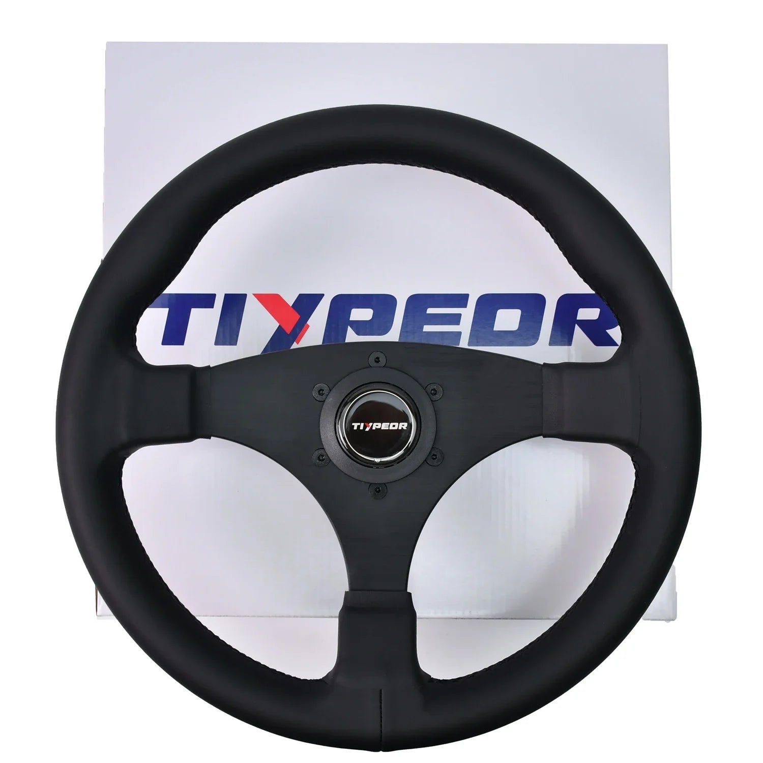 330mm Universal Microfiber Leather Sport Steering Wheel – 42mm Deep, Black