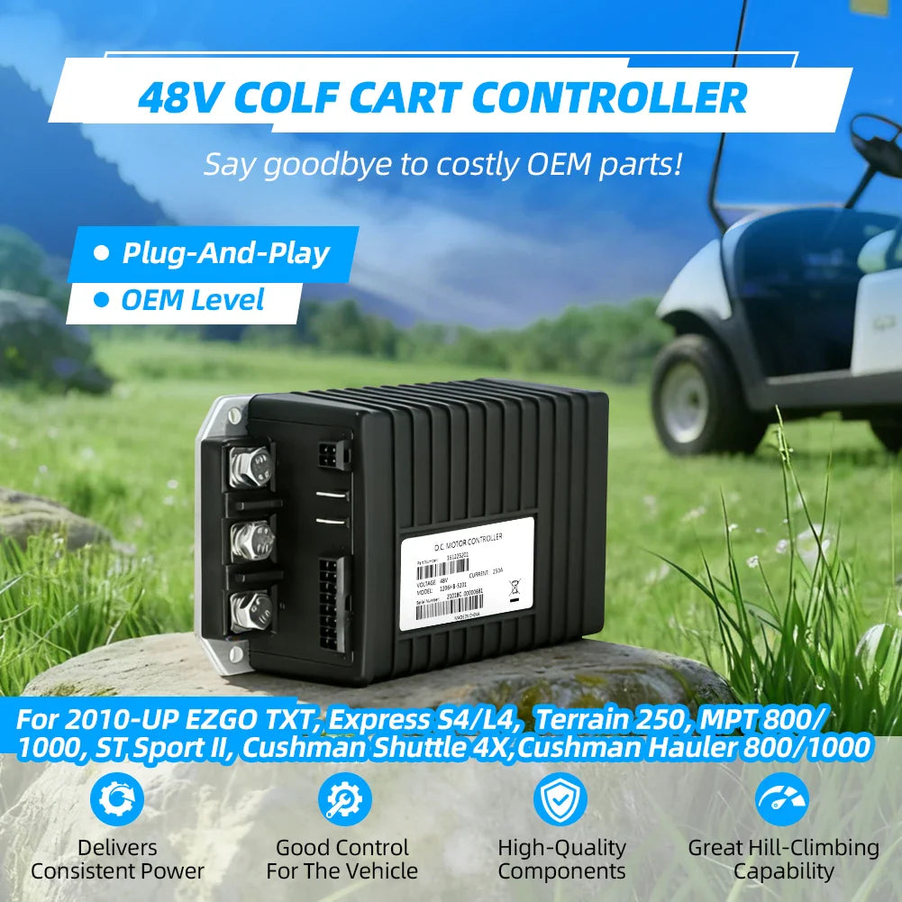 48V 250A Golf Cart Motor Controller for EZGO TXT & Express (2010+) – Curtis 1206HB-5201