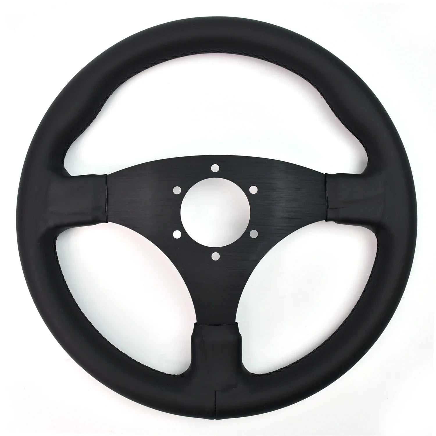 330mm Universal Microfiber Leather Sport Steering Wheel – 42mm Deep, Black