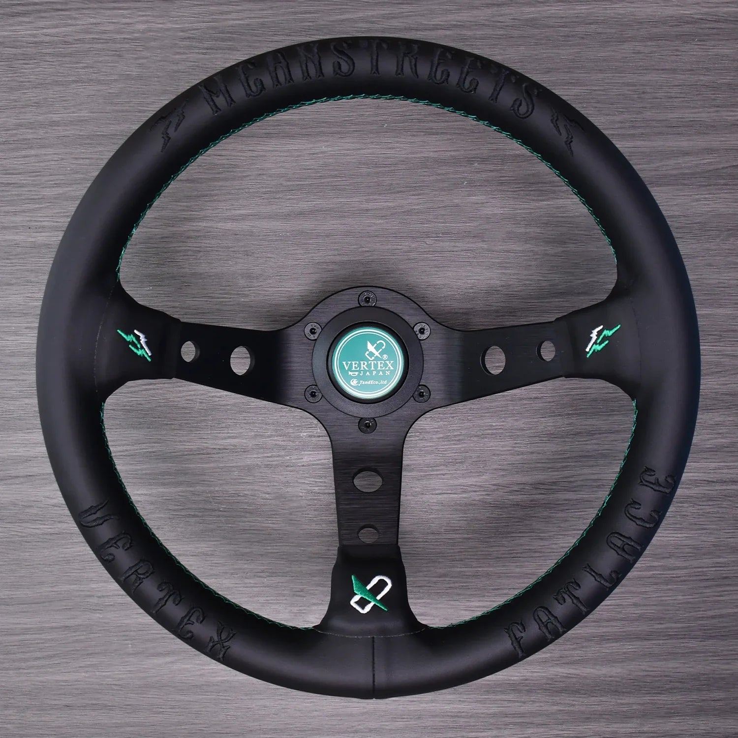 330mm Leather Aluminum Racing Drift Steering Wheel – Universal Golf Cart & Car Fit