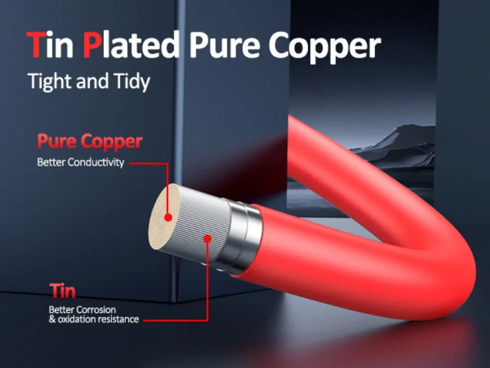 6AWG Tin Plated Pure Copper Battery Wire for Car Automotive, Solar, Marine, RV, Motorcycle, Golf Cart，30CM Cable， Red and Black