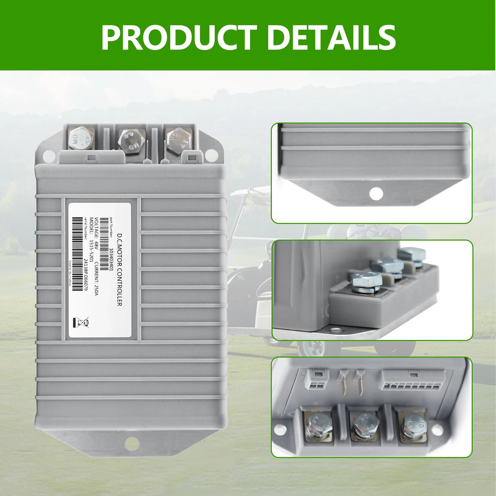 48V 250A Golf Cart Motor Controller for Club Car DS & Precedent (2009+) – Curtis 1515-5201 EXCEL