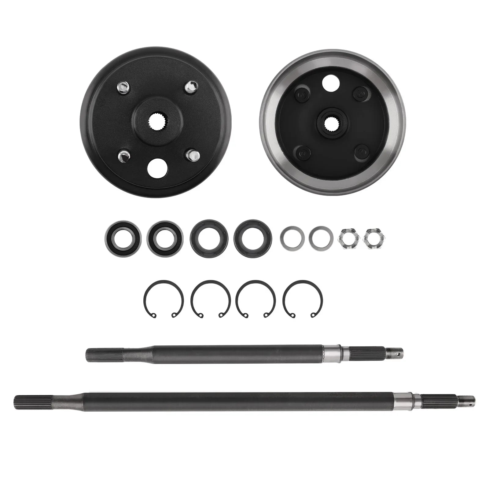 Golf Cart Rear Axle and Brake Hub Drum Assembly Kit Replacement for EZGO 1982-up 20377G11, 20377G12, 101807001