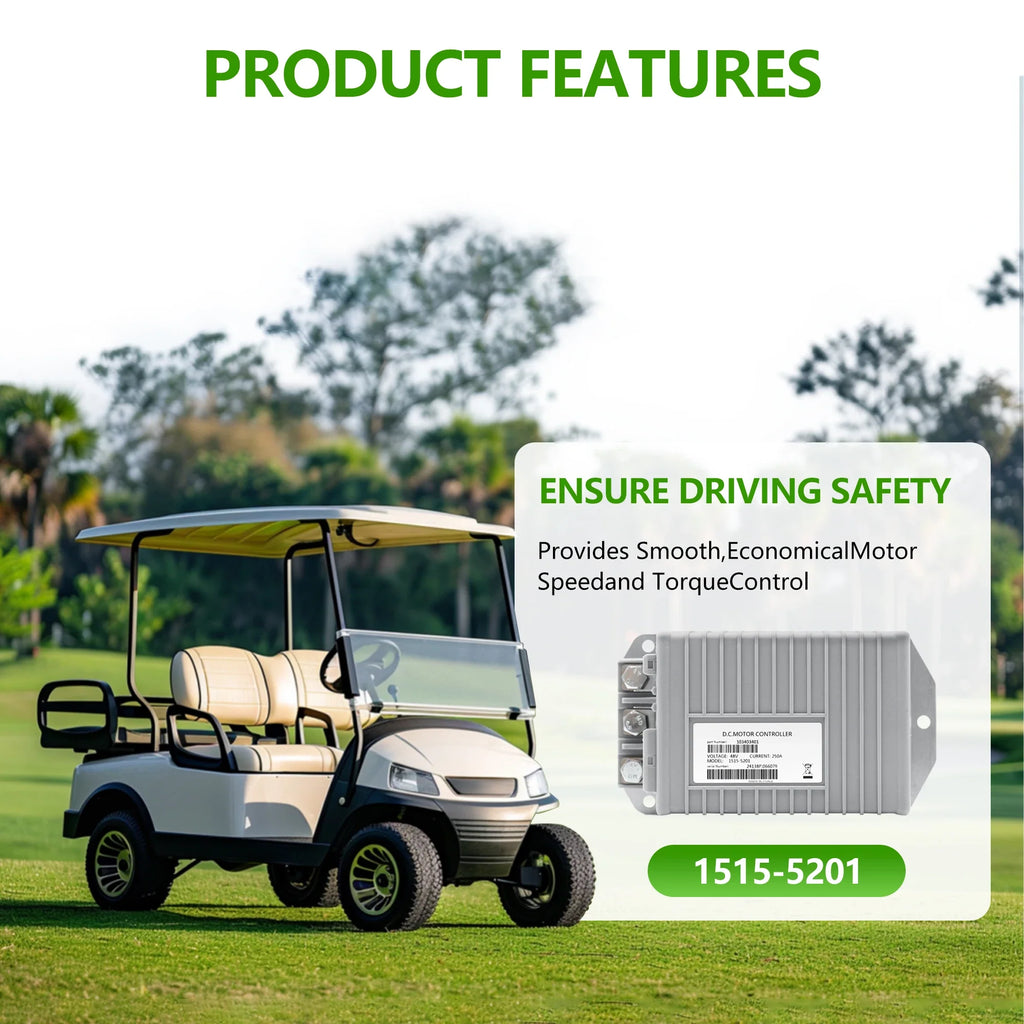 48V 250A Golf Cart Motor Controller for Club Car DS & Precedent (2009+) – Curtis 1515-5201 EXCEL