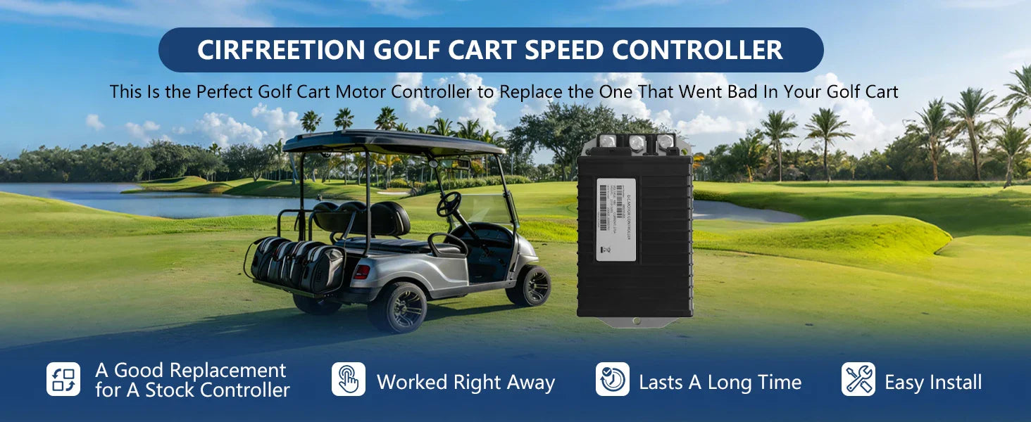 48V 250A Golf Cart Motor Controller for Club Car DS Precedent & Villager 4 – Replaces Curtis 1510-5201 - 1510-5201