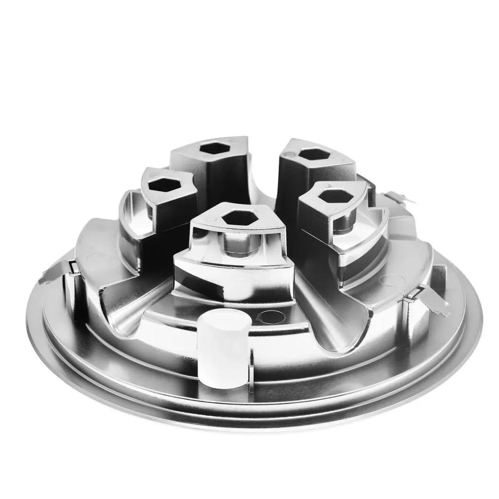 8" Chrome Plated Golf Cart Hub Caps – Fits EZGO, Club Car & Yamaha (Set of 4)