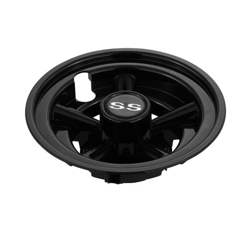 8" Black Golf Cart Wheel Covers – Universal Fit for EZGO, Club Car & Yamaha (Set of 4)