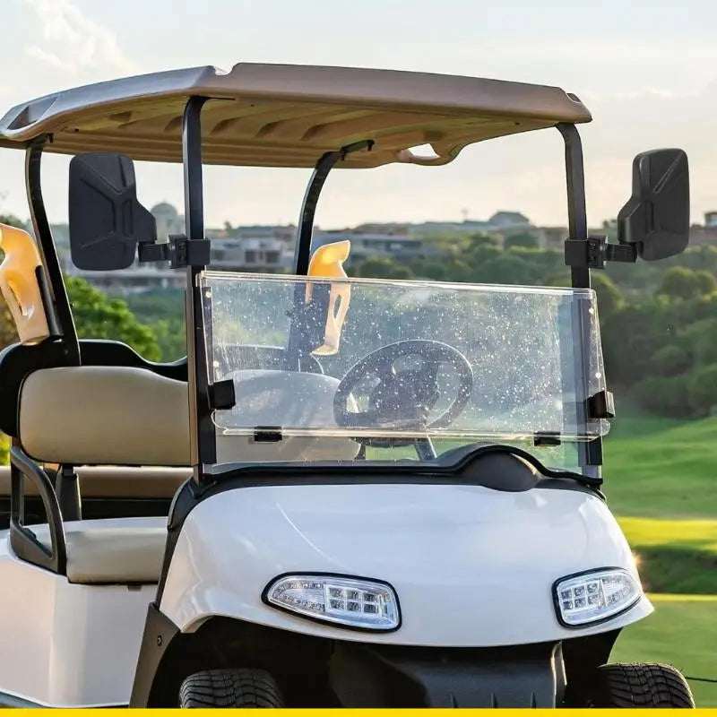 Golf Cart Rearview Mirror Plastic Easy Mount 1-1.25in Square Rail