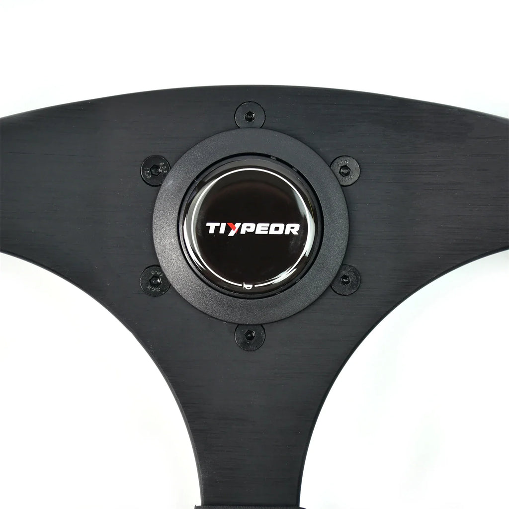 330mm Universal Microfiber Leather Sport Steering Wheel – 42mm Deep, Black