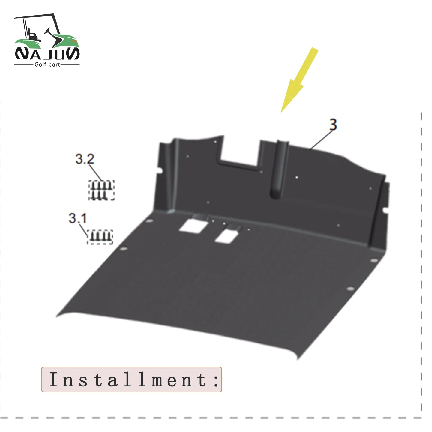 Golf Cart Accessories EZGO LXI Carpet Floor Mat Foot Pedal Cover for E-Z-GO LXI 5109104-JSA2C48-0000