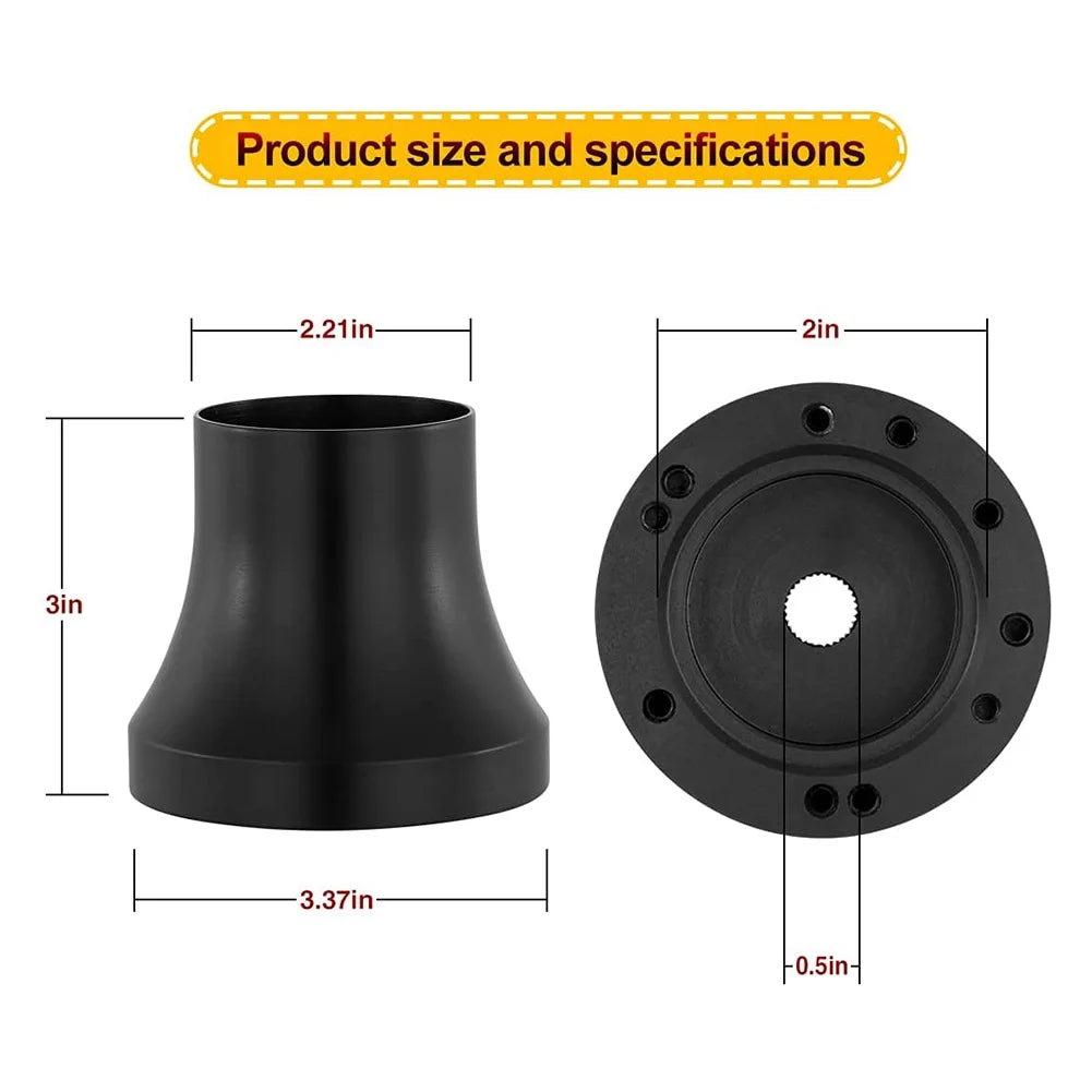Golf Cart Steering Wheel Adapter for Club Car & Yamaha G1–G29 – Universal 5/6 Hole