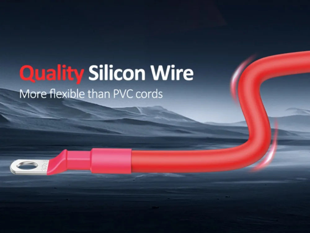 6AWG Tin Plated Pure Copper Battery Wire for Car Automotive, Solar, Marine, RV, Motorcycle, Golf Cart，30CM Cable， Red and Black