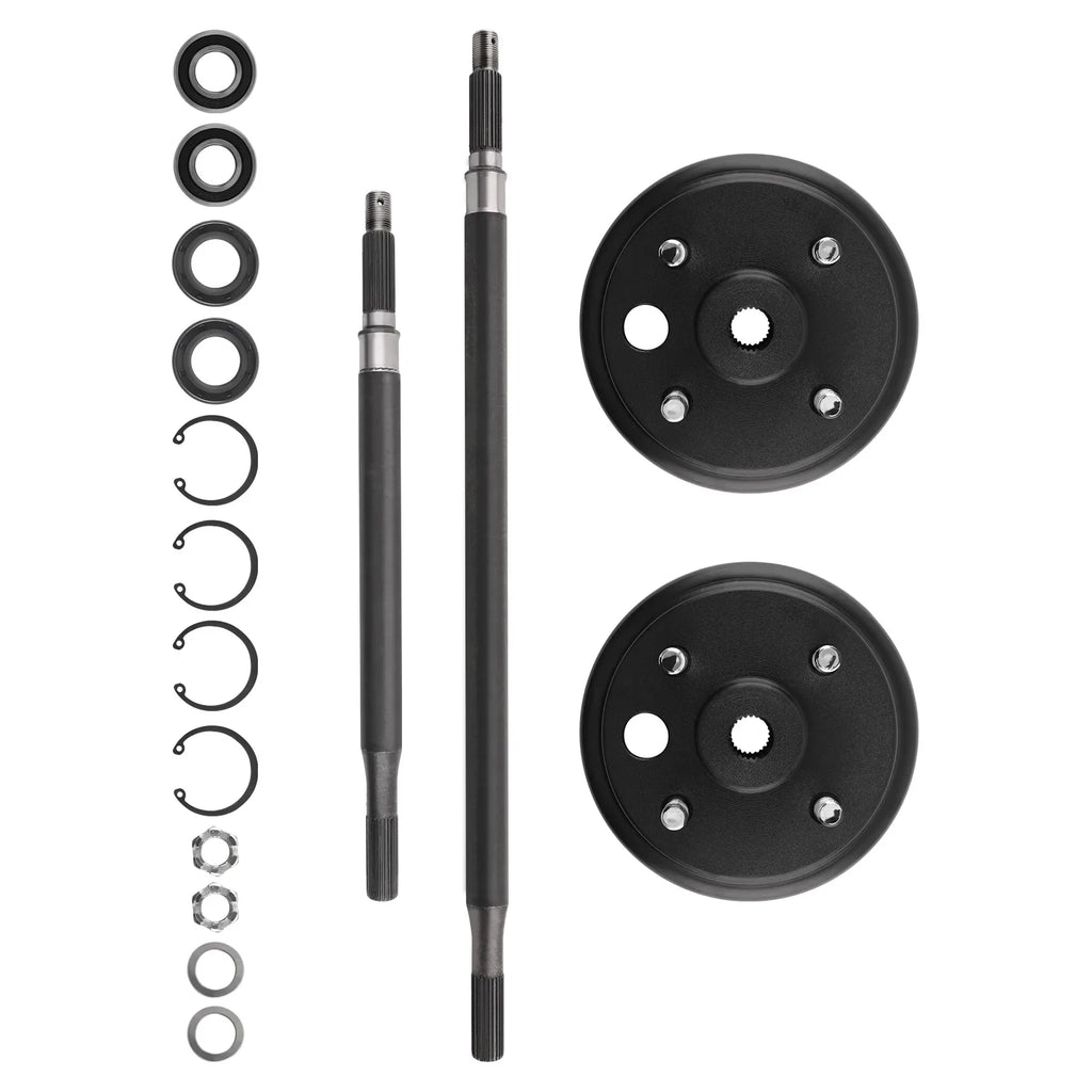 Golf Cart Rear Axle and Brake Hub Drum Assembly Kit Replacement for EZGO 1982-up 20377G11, 20377G12, 101807001