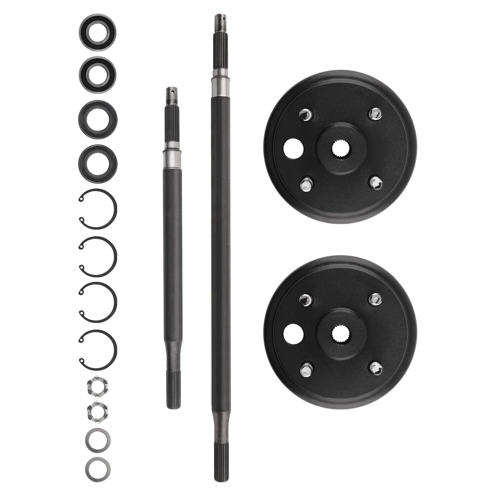 Golf Cart Rear Axle and Brake Hub Drum Assembly Kit Replacement for EZGO 1982-up 20377G11, 20377G12, 101807001
