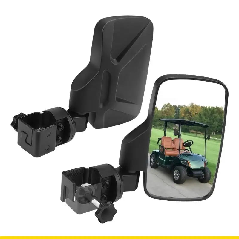 Golf Cart Rearview Mirror Plastic Easy Mount 1-1.25in Square Rail