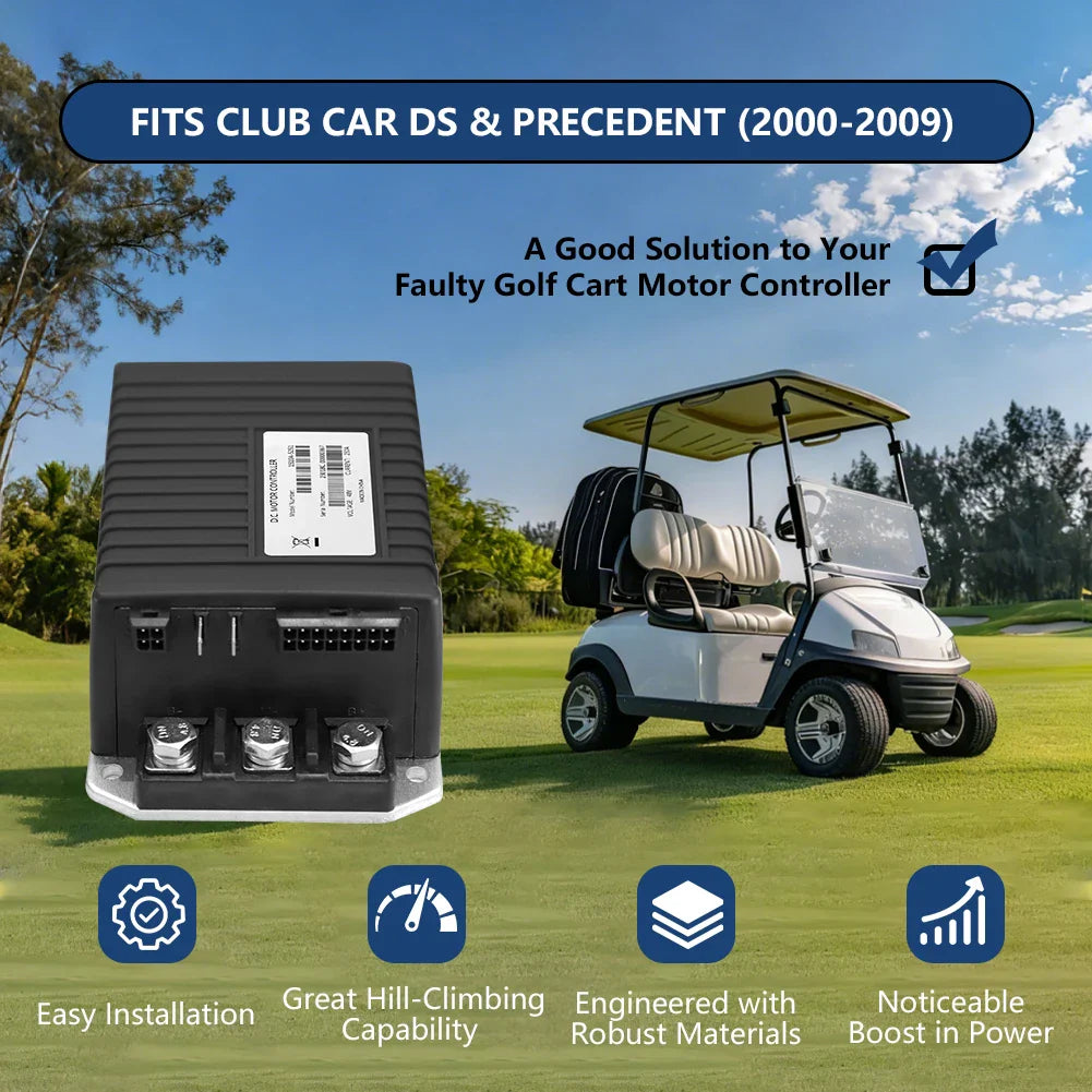 48V 250A Golf Cart Motor Controller for Club Car Precedent DS Carryall & XRT – Replaces Curtis 1510A-5251 - 1510A-5251