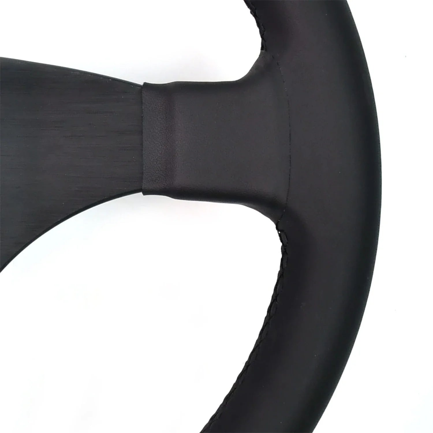 330mm Universal Microfiber Leather Sport Steering Wheel – 42mm Deep, Black