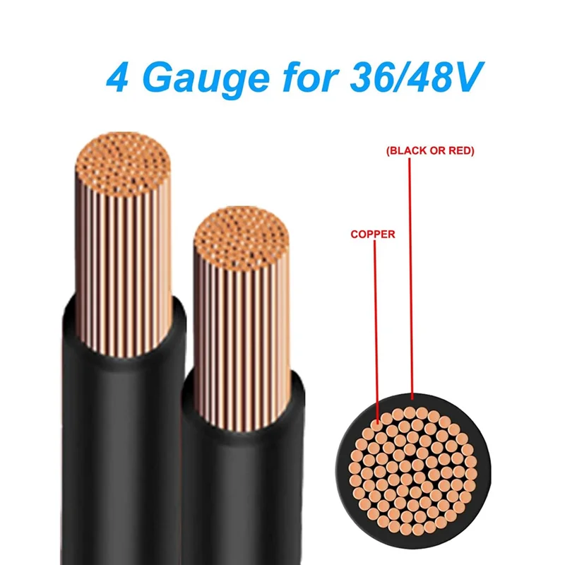 5PCS Golf Cart Battery Cables For EZGO TXT 36V And 48V 1994-UP ,Flexible Golf Cart Battery Cables Set