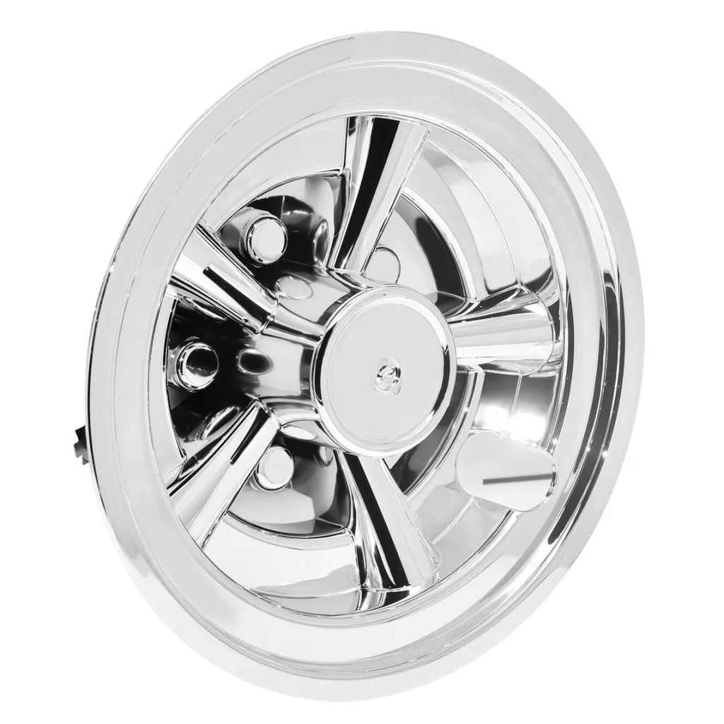 8" Chrome Plated Golf Cart Hub Caps – Fits EZGO, Club Car & Yamaha (Set of 4)