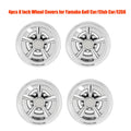 8" Chrome Plated Golf Cart Hub Caps – Fits EZGO, Club Car & Yamaha (Set of 4)