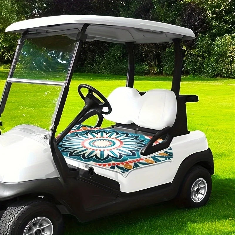 Golf Cart Seat Cover – Large Flower Pattern, Universal Fit Golf Car Accessory