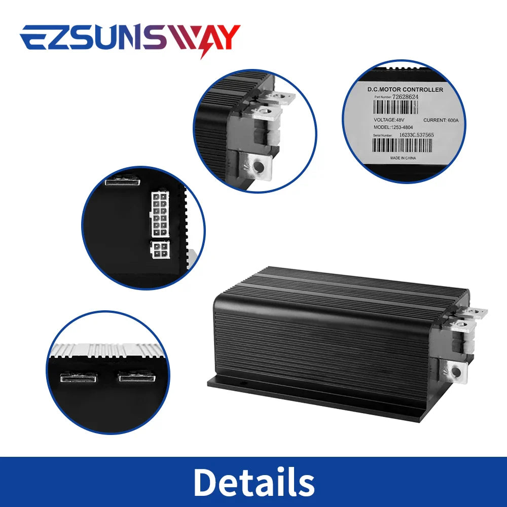 48V 600A DC Hydraulic Motor Controller for EZGO & Club Car Golf Carts – Curtis 1253-4804