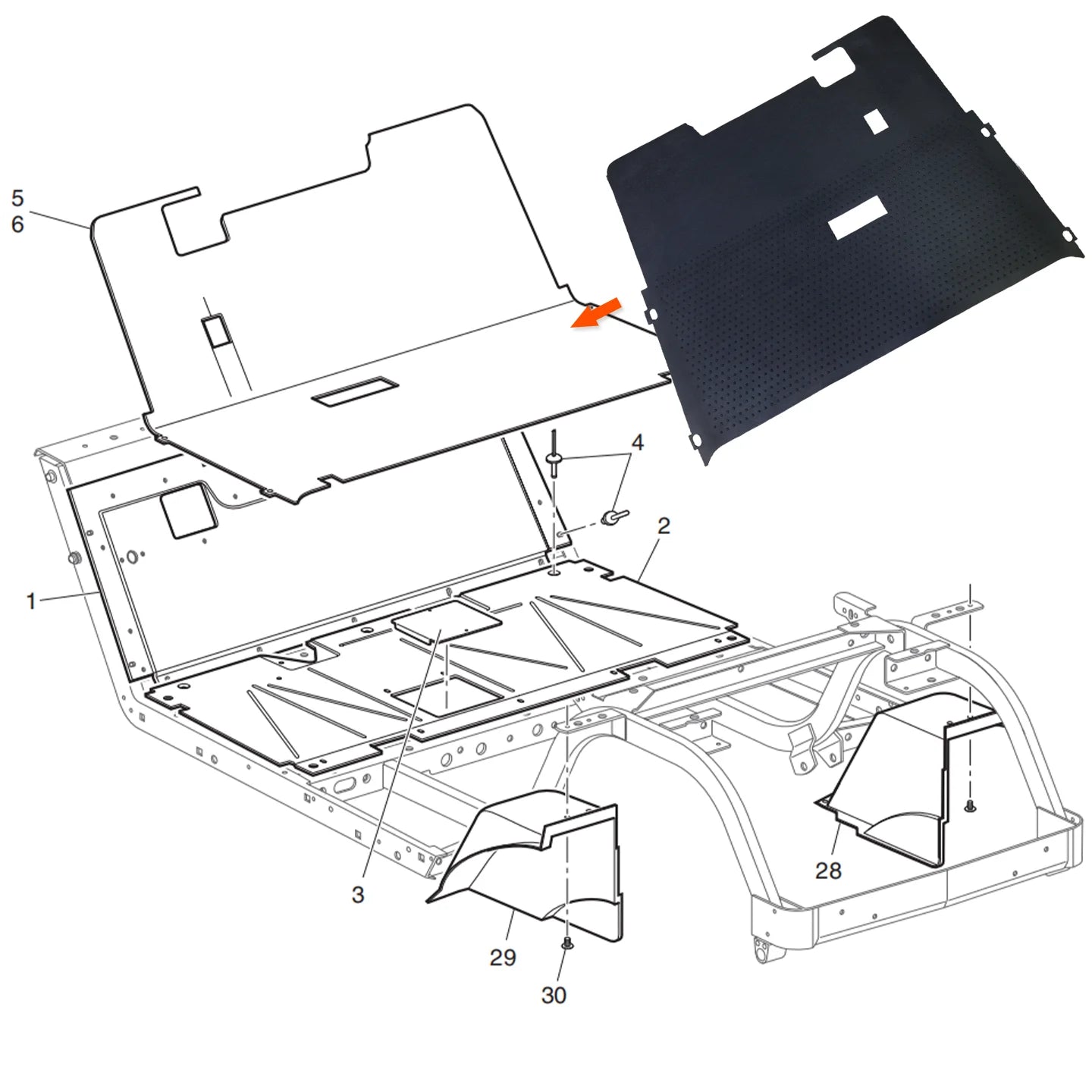 Golf Cart Parts E-Z-GO TXT/ezgo txt Floor Mat for Buggy Car Vehicle Parts OEM 70995-G01 70995-G02