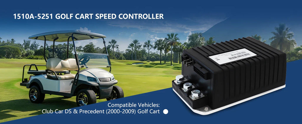 48V 250A Golf Cart Motor Controller for Club Car Precedent DS Carryall & XRT – Replaces Curtis 1510A-5251 - 1510A-5251