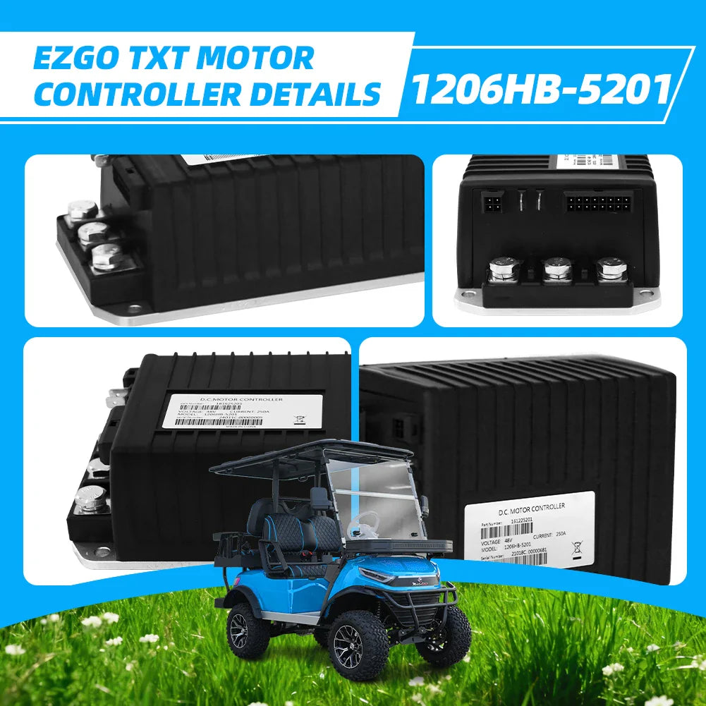 48V 250A Golf Cart Motor Controller for EZGO TXT & Express (2010+) – Curtis 1206HB-5201