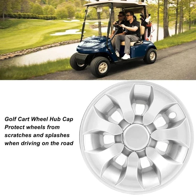 7.87" Lightweight ABS Golf Cart Hub Caps – Universal Wheel Covers (Set of 2)