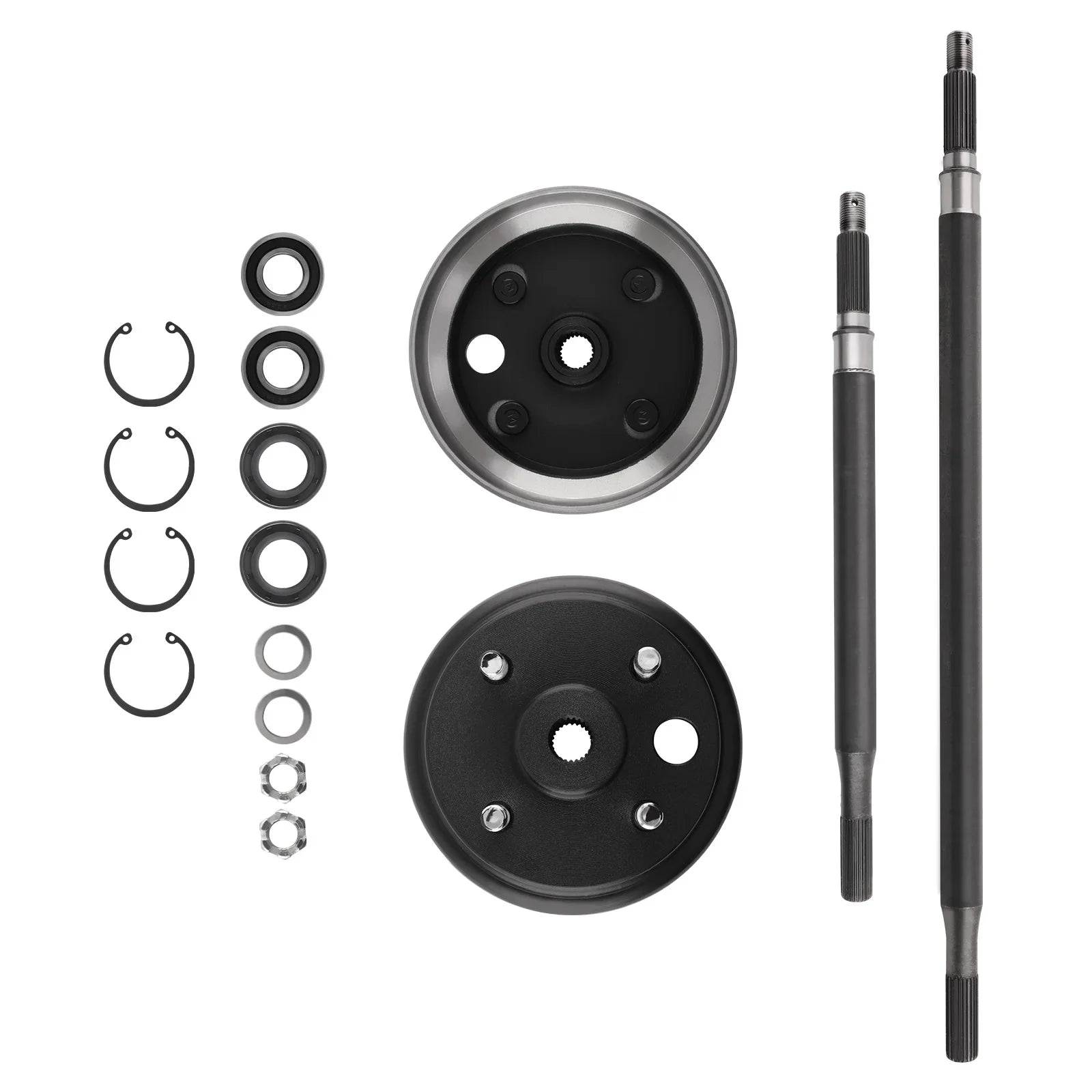Golf Cart Rear Axle and Brake Hub Drum Assembly Kit Replacement for EZGO 1982-up 20377G11, 20377G12, 101807001