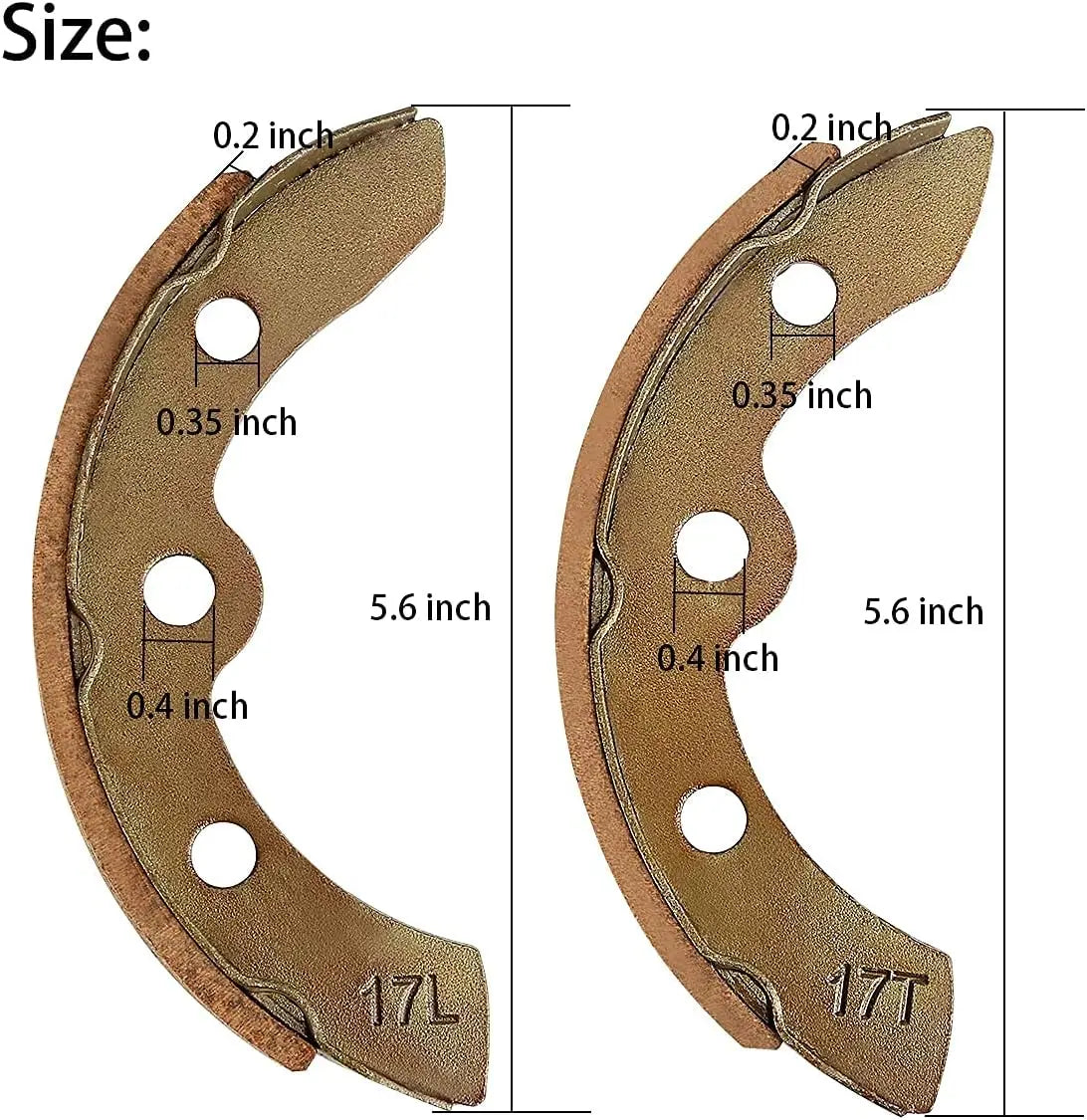 Golf Cart Brake Shoes,Replacement Brake Pads for Club Car DS&Carryall(Manual Adjust) 1981-1994,E-Z GO G&E 1982-1986,for Yamaha