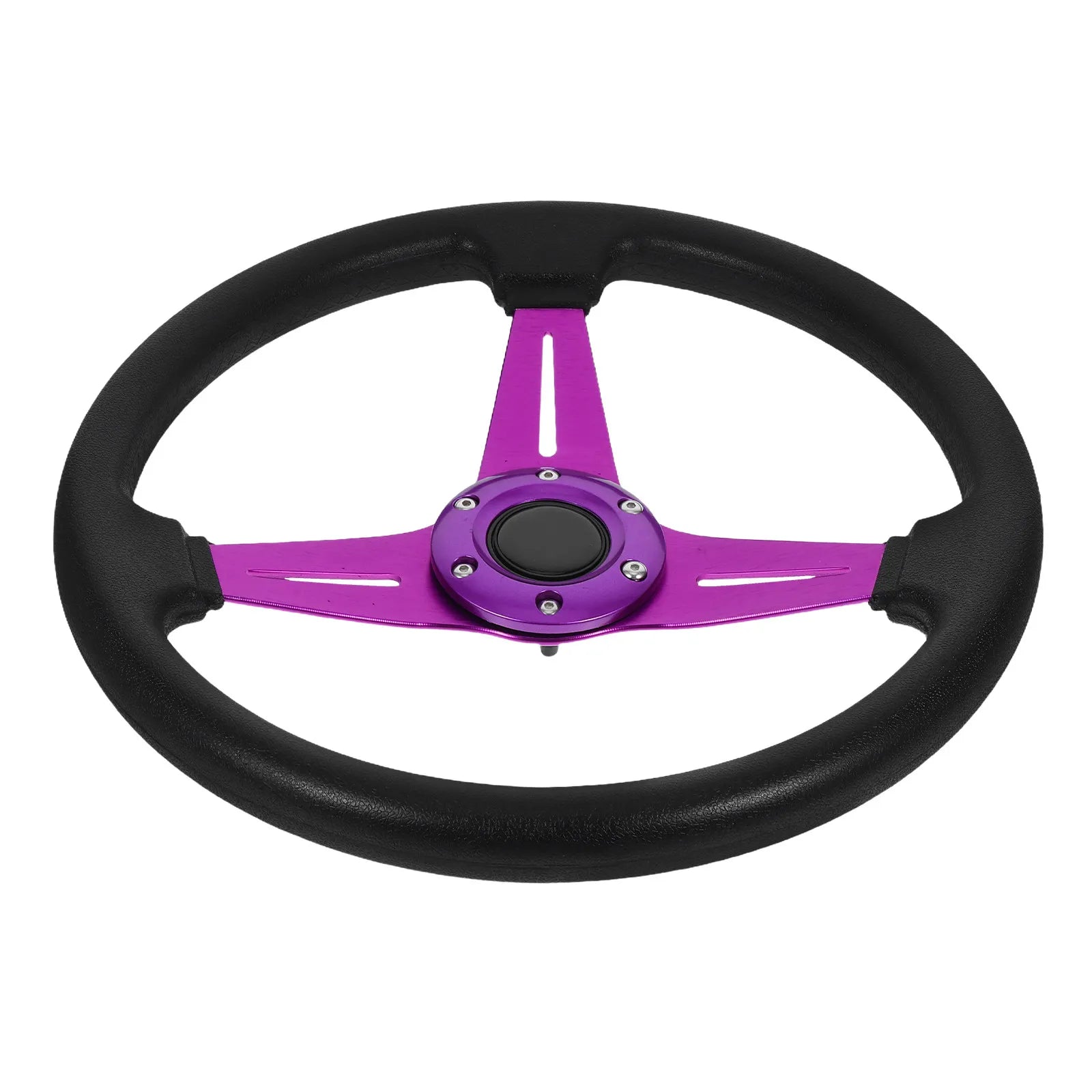 Aluminum Alloy PU Leather Golf Cart Steering Wheel – 13 Inch 320mm Universal Fit
