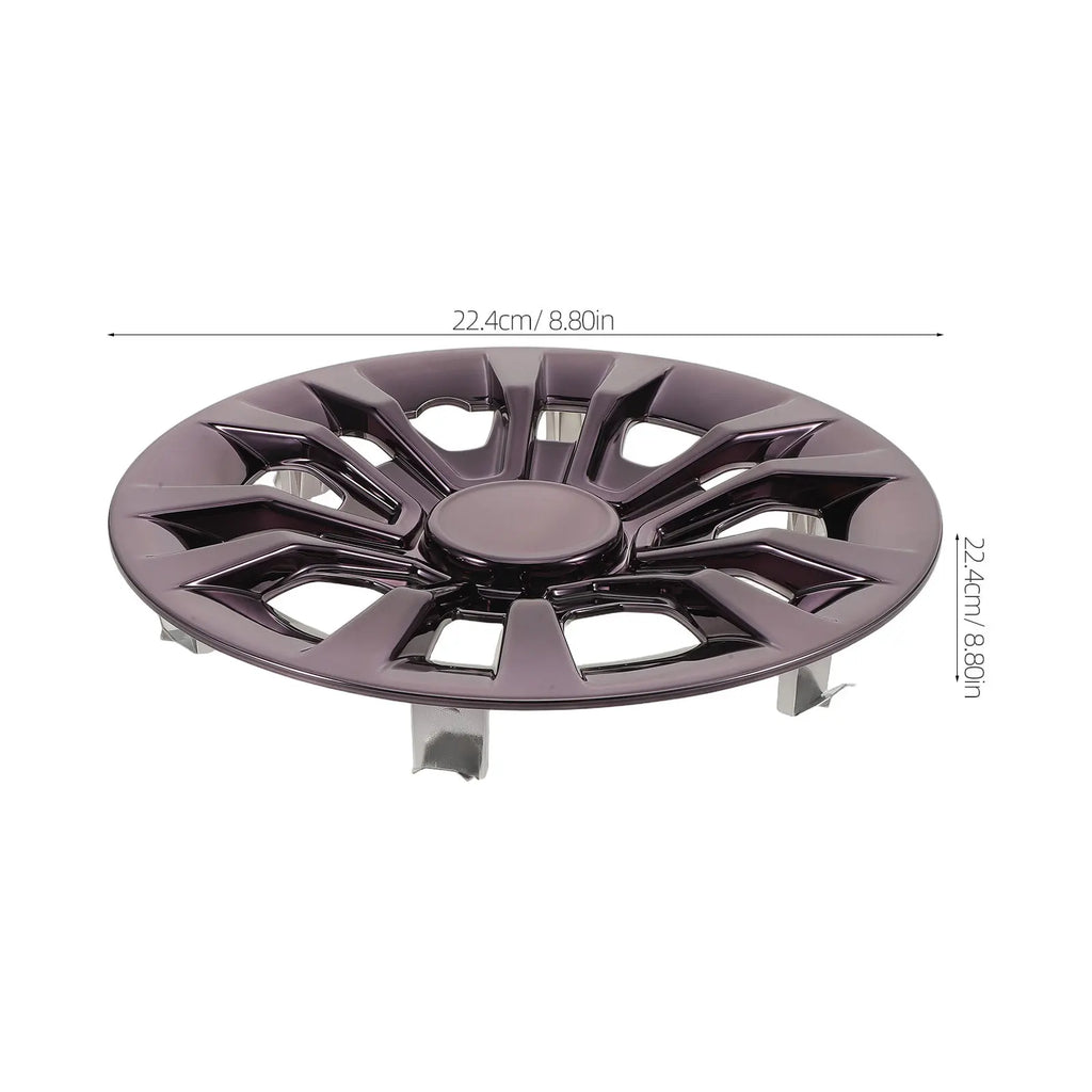 8" Black Golf Cart Wheel Center Hub Caps – Decorative Rim Protective Cover (Single)