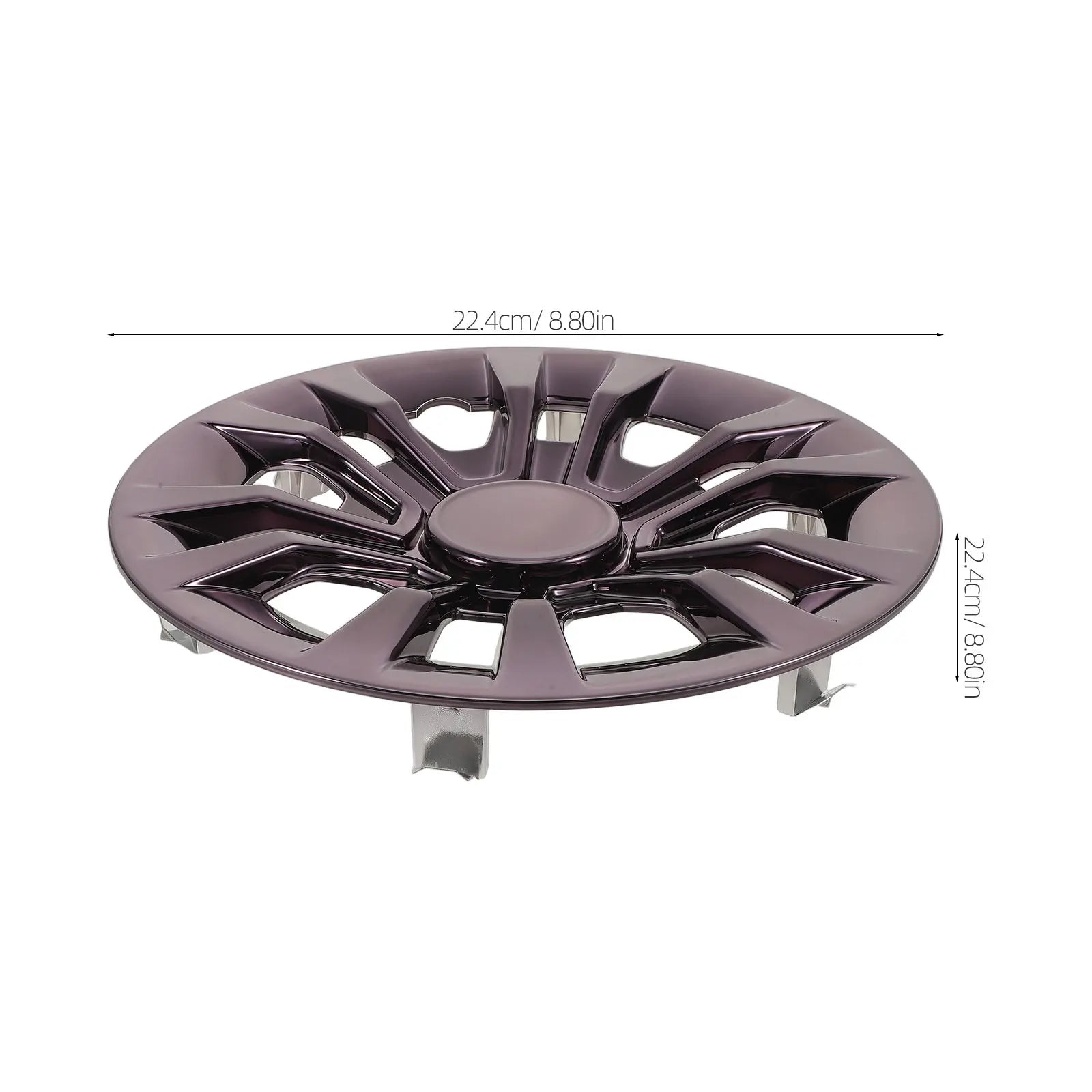 8" Black Golf Cart Wheel Center Hub Caps – Decorative Rim Protective Cover (Single)