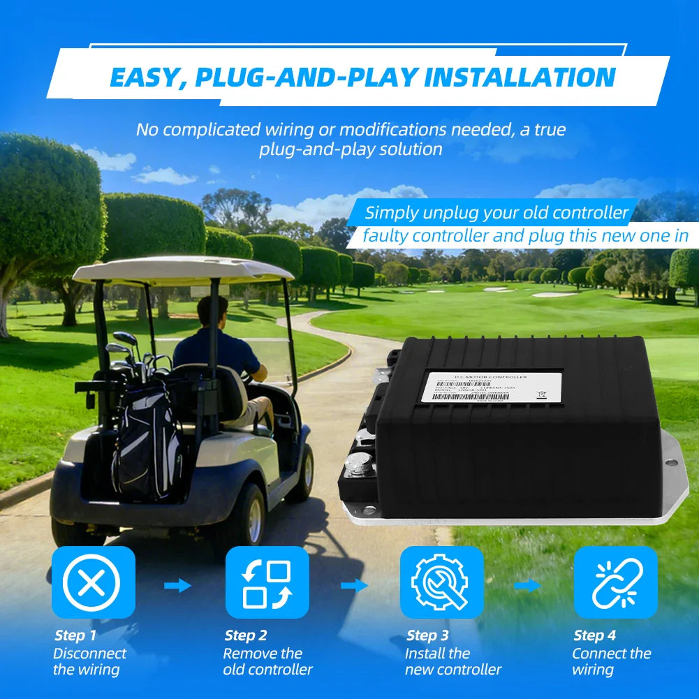 48V 250A Golf Cart Motor Controller for EZGO TXT & Express (2010+) – Curtis 1206HB-5201