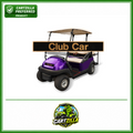Club Car Front Name Plate/Emblem for Precedent Golf Cart Models, Replaces OEM # 102502601- Black/Gold